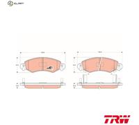 TRW Brake Pad Set GDB1420 – Front Disc Brake – Fits Opel Agila A 2000–2007