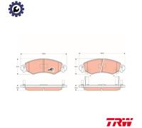 TRW Brake Pad Set GDB1420 – Front Disc Brake – Fits Opel Agila A 2000–2007