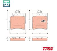 Fits TRW GDB1421 BRAKE PADS /R/DB C-CLASS 320 00- UK Stock