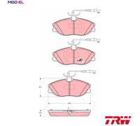 TRW Disc Brake Pad Set GDB1423 for Peugeot Citroen