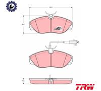 TRW Front Disc Brake Pads GDB1425 – Genuine, fits Peugeot Fiat Citroën