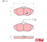 Genuine TRW Front Disc Brake Pads - GDB1425