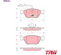 BRAKE PADS FRONT ALFA ROMEO 145, 146, 156, GT, 1995 - 2010