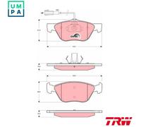 TRW Front Brake Pads GDB1427 Set for Alfa Romeo 145, 146, 156, GT 1995-2010