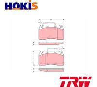 BRAKE PAD SET DISC BRAKE GDB1431 FOR PEUGEOT 607807 CITROËN C8/Van FIAT 2.9L