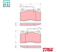 TRW GDB1431 Brake pad set