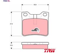 TRW GDB1432 Brake pad set