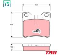 TRW GDB1432 Brake pad set