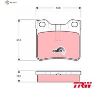 TRW GDB1432 Brake pad set