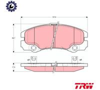 TRW GDB1436 Brake pad set
