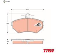 TRW GDB1437 Brake pad set