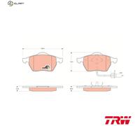 TRW Brake Pad Set GDB1440 COTEC incl. Wear Warning Contact – Volkswagen Sharan I, Ford Galaxy Mk1