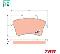 Brake pads GDB1442 TRW for RENAULT OPEL NISSAN