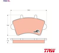 TRW GDB1442 Brake pad set