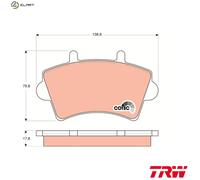 Brake pads GDB1442 TRW for RENAULT OPEL NISSAN