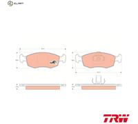 TRW Brake Pad Set GDB1443 - Disc Brake for FIAT Doblo & Palio Weekend