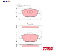 TRW Brake Pad Set GDB1444 - Disc Pads for Alfa Romeo 147, 156 (Sportwagon), Lancia Lybra