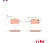 TRW GDB1445 Brake pad set