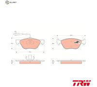 TRW GDB1445 Brake pad set