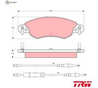 TRW GDB1447 Brake pad set