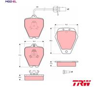 BRAKE PAD SET DISC BRAKE GDB1451 FOR AUDI A6/S6 AJL/APU/ANB/ARK/AWT/AEB 1.8L A6