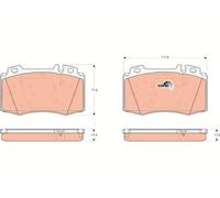 BRAKE PAD SET, DISC BRAKE GDB1454