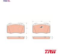 BRAKE PAD SET DISC BRAKE GDB1454 FOR MERCEDES-BENZ C-CLASS/Sportscoupe SL 5cyl
