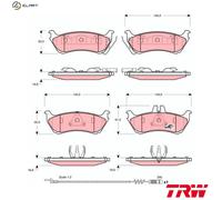 TRW Brake Pad Set GDB1456 - Disc Brakes for Mercedes-Benz M-Class (W163, 1999-2005)