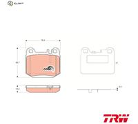 TRW Brake Pads Set Rear GDB1457 for Mercedes-Benz M-Class (W163) 1634201120
