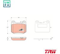 TRW Brake Pads Set Rear GDB1457 for Mercedes-Benz M-Class (W163) 1634201120