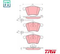 Brake pads GDB1459 TRW for VW TRANSPORTER / CARAVELLE Mk IV Bus