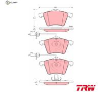 Brake pads GDB1459 TRW for VW TRANSPORTER / CARAVELLE Mk IV Bus