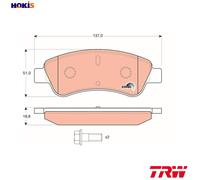 TRW GDB1463 Brake Pad Set of 4 Compatible for Peugeot 208 I (CA_, CC_) 2012 - Front Axle and Other Vehicles