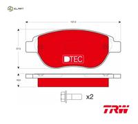 TRW GDB1464DTE Brake pad set