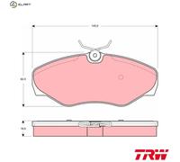 TRW GDB1466 Brake pad set