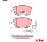 TRW Brake Pad Set GDB1472 – Front – Fits SKODA, SEAT, VW