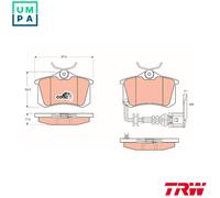 TRW GDB1475 Brake pad set
