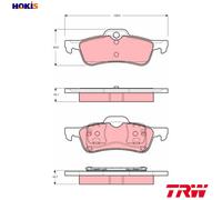 TRW Brake Pad Set GDB1477 - Disc Brake for MINI, MINI Convertible (R50, R53) 1.6 2002-2006