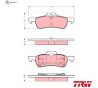 TRW Brake Pad Set GDB1477 - Disc Brake for MINI, MINI Convertible (R50, R53) 1.6 2002-2006