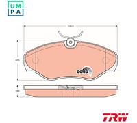 TRW GDB1478 Brake pad set