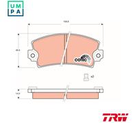 TRW GDB148 Brake pad set