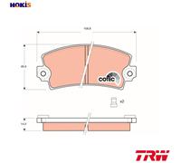 TRW GDB148 Brake pad set