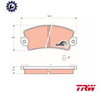 BRAKE PAD SET DISC BRAKE GDB148 FOR RENAULT 12/TOROS/Break/Variable/Societe 5
