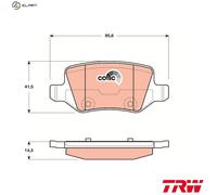 TRW Brake Pad Set GDB1481 - Rear Disc Pads for Mercedes-Benz A-Class Vaneo B-Class Sports Tourer