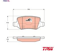 TRW GDB1481 Brake pad set