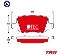 TRW Brake Pad Set GDB1481DTE – Disc Brake for Mercedes-Benz A-Class Vaneo B-Class