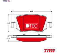 TRW Brake Pad Set GDB1481DTE – Disc Brake for Mercedes-Benz A-Class Vaneo B-Class