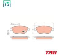 TRW Disc Brake Pads Set GDB1483 for Fiat, Lancia, Abarth - Bravo II (198)