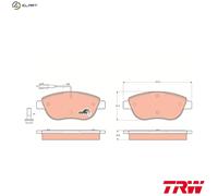 DISC BRAKE PADS SET FOR FIAT LANCIA ABARTH BRAVO II 198 198 A6 000 TRW