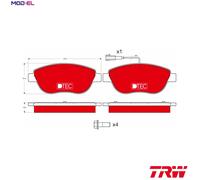 TRW Brake Pad Set GDB1483DTE - Front Disc - Fits Fiat, Lancia, Abarth
